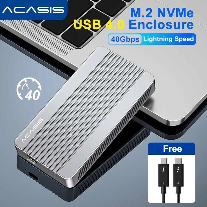 ACASIS  ϵ ̹, M.2 NVMe PCIe SSD ̽ Ŭ, Ʈ 3/4, USB3.2, 3.1, 3.0, 2.0 ũ ڽ ȣȯ , 40Gbps kingspec